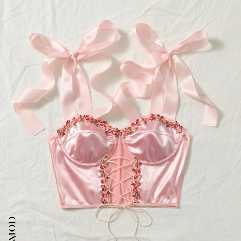 SHEIN floral crop top